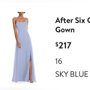 After Six Gowns Size 16 - Midnight Navy & Sky Blue